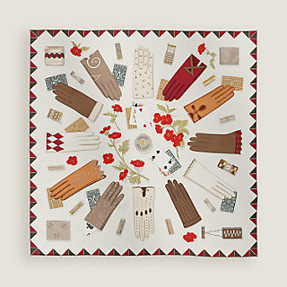 L'Heure des Gants scarf 90 - Blue | Hermès Mainland China